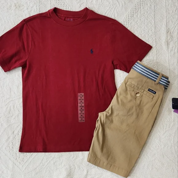 🆕️ Polo Ralph Lauren Tee * Chaps Short - Picture 2 of 4